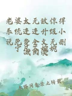 老婆太无敌惊得系统连连升级小说免费全文无删减阅读