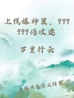 上线爆神装，999999倍攻速