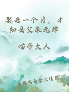 娶妻一个月，才知岳父朱元璋